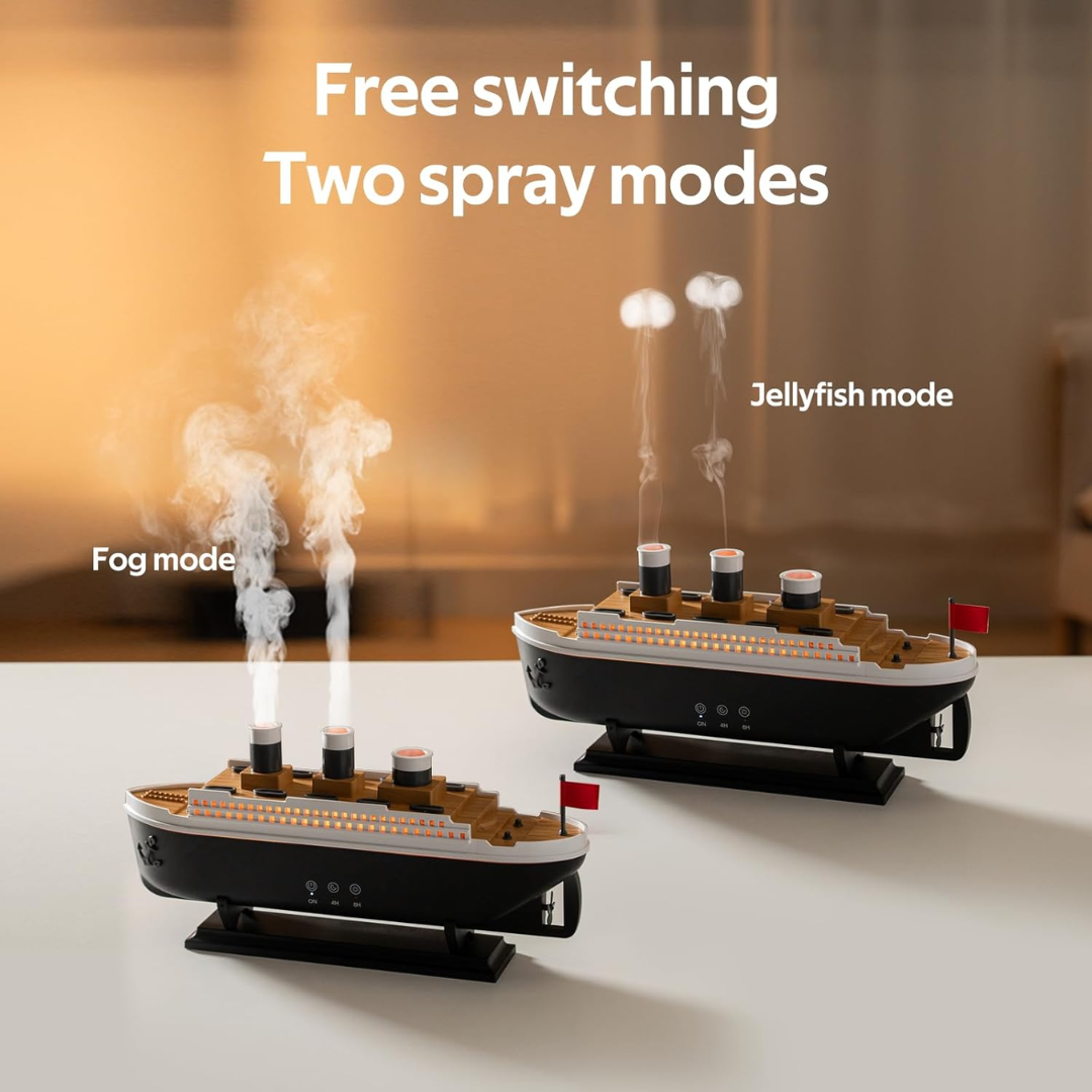 Humidificador inspirado en el Titanic con aromaterapia y decorativo