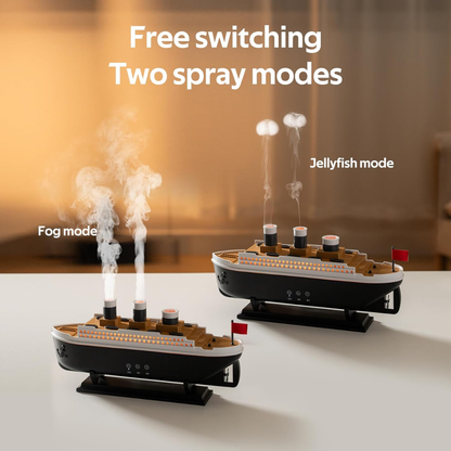 Humidificador inspirado en el Titanic con aromaterapia y decorativo